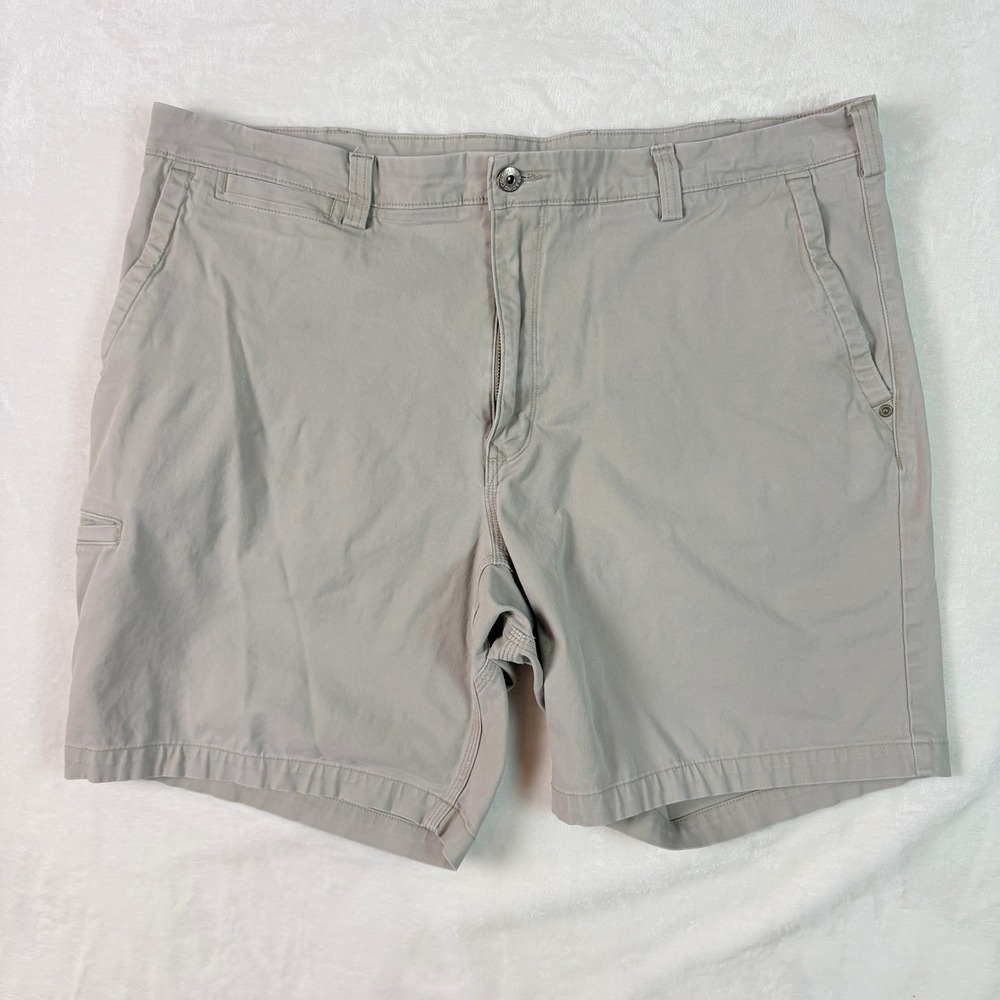 Duluth Trading Co Flex Ballroom Khakis Shorts Mens 40 Tan Good Workwear